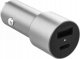 Ładowarka Mophie Mophie - podwójna ładowarka samochodowa USB-C/USB-A 30W srebrna - Gwarancja bezpieczeństwa. Proste raty. Bezpłatna wysyłka od 170 zł. 1