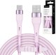 Kabel USB Kruger&Matz USB-A - USB-C 1 m Różowy (KM1268-1P) 4