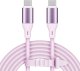 Kabel USB Kruger&Matz USB-C - USB-C 1 m Różowy (KM1269-1P) 2