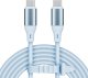 Kabel USB Kruger&Matz USB-C - USB-C 1 m Niebieski (KM1269-1BL) 2