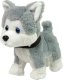 LeanToys Pluszowy Piesek Husky Interaktywny Edukacyjny Smycz Piosenki Chodzi 1