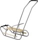 LeanToys Sanki Metalowe z Pchaczem Oparcie Pasek Srebrne 2