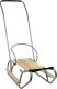 LeanToys Sanki Metalowe z Pchaczem Oparcie Pasek Srebrne 3