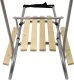 LeanToys Sanki Metalowe z Pchaczem Oparcie Pasek Srebrne 4