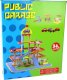 LeanToys Drewniany Parking Piętrowy Zestaw Autka Akcesoria 3