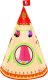 LeanToys Namiot Tipi Dla Dzieci Styl Indiański Ogród Kremowy 160 cm x 105 cm 1