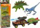 LeanToys Dinozaury Zestaw Auto Rakieta Pomarańczowy Naczepa 1