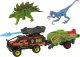 LeanToys Dinozaury Zestaw Auto Rakieta Pomarańczowy Naczepa 1