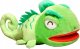 LeanToys Pluszowa Maskotka Smok Zielony Pacynka 30 cm 3