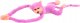 LeanToys Maskotka Pluszowa Małpka z Dźwiękiem Różowa 60 cm 1