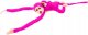 LeanToys Maskotka Pluszowa Małpka z Dzieckiem Ciemno Różowa z Dźwiękiem 70 cm 3