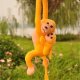 LeanToys Maskotka Pluszowa Małpka z Dzieckiem Żółta 70 cm 1