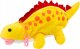 LeanToys Pluszowy Dinozaur Piórnik Schowek Zawieszka Żółty 1