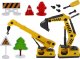 LeanToys Pojazdy Budowlane Dźwięk Światła 1:12 DIY Betoniarka Dźwig Koparka 2