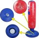 LeanToys Nadmuchiwany worek bokserski czerwono niebieski 125CM (17225) 3