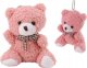 LeanToys Pluszowy Różowy Mały Miś Przytulanka Maskotka Breloczek 10cm 1