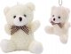 LeanToys Pluszowy Biały Mały Miś Przytulanka Maskotka Breloczek 10cm 1