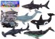 Figurka LeanToys Zestaw Figurek Największych Zwierząt Morskich Orka Wieloryb Rekin 6Szt 1