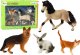 Figurka LeanToys Zestaw Figurek Zwierząt Domowych Koń Pies Królik Kot 4 Sztuki 1