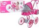 LeanToys Wózek Dla Lalek Metalowy Torba Duże Koła Różowy 1