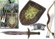 LeanToys Zestaw Rycerza Łuk Miecz Tarcza Kostium Rycerski 1