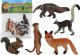 Figurka LeanToys Figurki Zwierząt 5 Sztuk Wiewiórka Surykatka Mrówkojad Lis Lemur 1