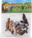 Figurka LeanToys Figurki Zwierząt 5 Sztuk Wiewiórka Surykatka Mrówkojad Lis Lemur 2