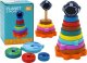 LeanToys Piramida Sorter Drewniany Układanka Piramidka Planety Kosmos 10 ele. 1