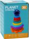 LeanToys Piramida Sorter Drewniany Układanka Piramidka Planety Kosmos 10 ele. 3
