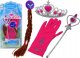 LeanToys Zestaw Akcesoriów Małej Księżniczki Różdżka Rękawiczka Korona Warkocze 1
