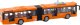LeanToys Autobus Przegubowy Miejski 1:16 Napęd Światła Dźwięki Napęd Pomarańczowy 2