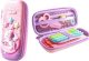 Piórnik LeanToys Piórnik 3D Jednorożec Rozkładany Fioletowy 23x10x5 cm 5