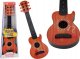 LeanToys Gitara Zabawkowa Dla Dzieci Kostka Do Gry Drewno Pomarańczowa 1