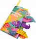 LeanToys Książeczka Miękka Zwierzęta Dinozaury Szeleszcząca Kolorowa 3