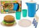 LeanToys Zestaw Naczyń Talerzyki Kubeczki Dzbanek Hamburger Sztućce 11 El 5