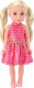 LeanToys Lalka Różowa Sukienka Kucyki Blond Włosy Duża Laleczka 46cm 2