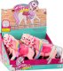 Figurka LeanToys Figurka Koń Z Kolorową Grzywą Różowe Siodło Szczotka Farma Biały Różowy 2