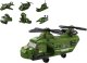LeanToys Zestaw Klocków Helikopter Wojskowy Militarny Zielony 1000 El 2