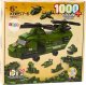 LeanToys Zestaw Klocków Helikopter Wojskowy Militarny Zielony 1000 El 3