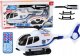 LeanToys Śmigłowiec Policyjny Jeżdżący Helikopter Biały Dźwięki Światła Pilot 1