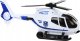 LeanToys Śmigłowiec Policyjny Jeżdżący Helikopter Biały Dźwięki Światła Pilot 2