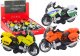 LeanToys Motocykl Sportowy z Napędem Frykcyjnym 3 Wzory Żółty Pomarańczowy Biały 1
