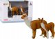 Figurka LeanToys Figurka Dorosła Lama 8 cm z młodą Lamą 6 cm Zwierzęta Świata 1