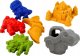 LeanToys Zestaw Do Piasku Wiaderko Z Prysznicem Łopatka Grabki Foremki Dinozaury 2
