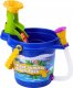 LeanToys Zestaw Do Piasku Wiaderko Z Prysznicem Łopatka Grabki Foremki Dinozaury 4