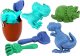 LeanToys Zestaw Do Piasku Dinozaury Wiaderko Jajo Grabki Łopatka Foremki 1