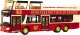 LeanToys Autobus Piętrowy Wycieczkowy 1:42 Metalowy Światła Czerwony 1