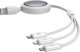 Kabel USB Baseus USB-A - USB-C + microUSB + Lightning 1.1 m Biały (P10368700211-02) 2