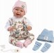 Llorens Llorens 84481 Lalka bobas śmiejąca się 44 cm Tala/Talo czapki + skarpetki w dwóch kolorach 3