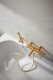 Bateria wannowa KFA BATERIA MOZA WANNOWA ŚCIENNA, POZIOMA, BRUSHED GOLD Z KOMPLETEM NATRYSKOWYM PUNKTOWYM PREMIUM 2